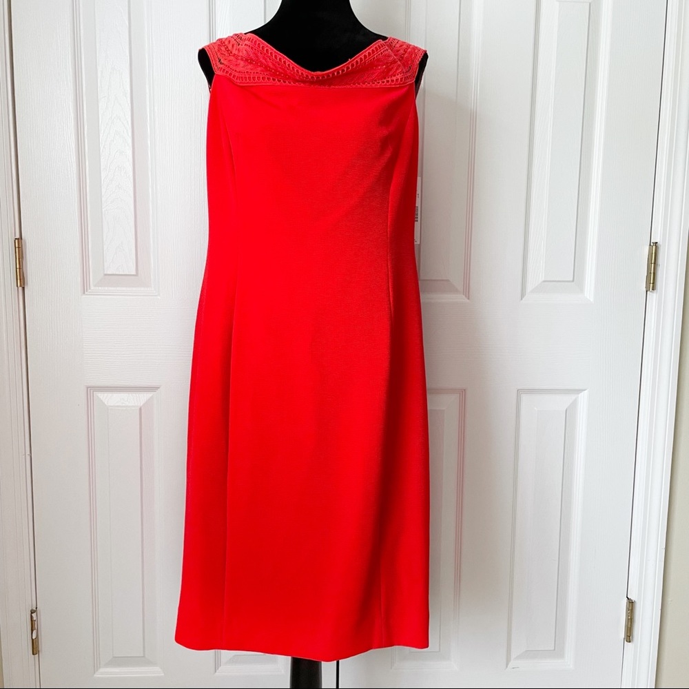 NWT ANTONIO MELANI Coral Sleeveless Dress Size 14